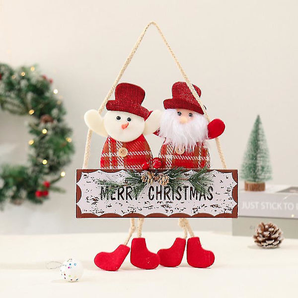 Pine Needle Jul Mini Flower Ring Snowman Älg Hem DXGHC