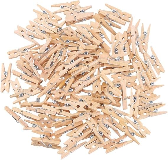 3,5 cm Robuste Naturlige Træ Mini Tøjpinde 100 Styk i En Pakke