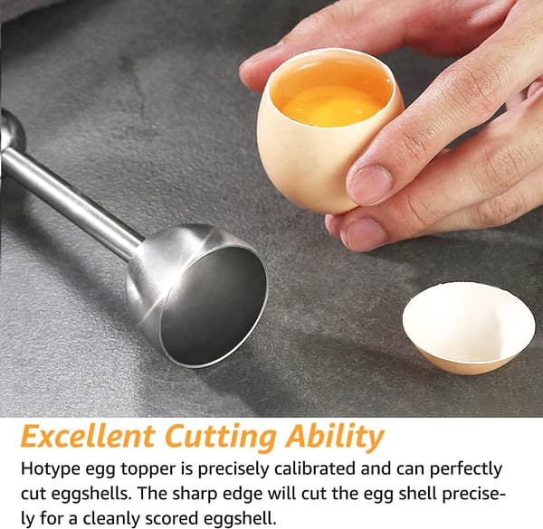 Egg Cutter i Rustfritt Stål, Eggverktøy, Eggeskallåpner, Skallkutter