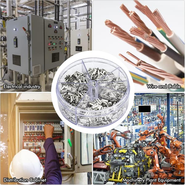 Uisolerte kabeltupper Butt Connectors Krympetilkobling med