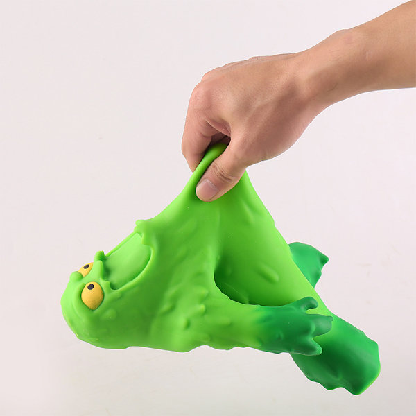 Kreativ avslappningsleksak grön monster sandsäck leksak ventil cl