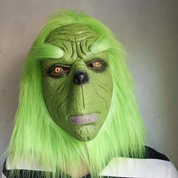 Vihreä hirviönaamio - Kostyymiasuvarusteet Jouluun, Cosplay, Vihreä L