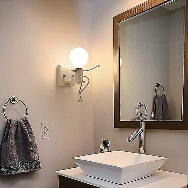 Villain Wall Sconce, Creative Modern Retro Style White Wall S DXGHC
