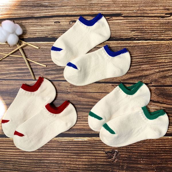 3 par retro tjocka linje stickade strumpor ren bomull så