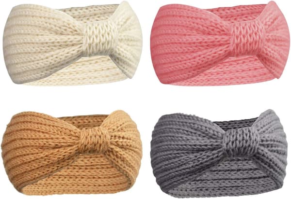 4-pack Hårband för Kvinnor Vinter Hårband Stickade Hårband Ea
