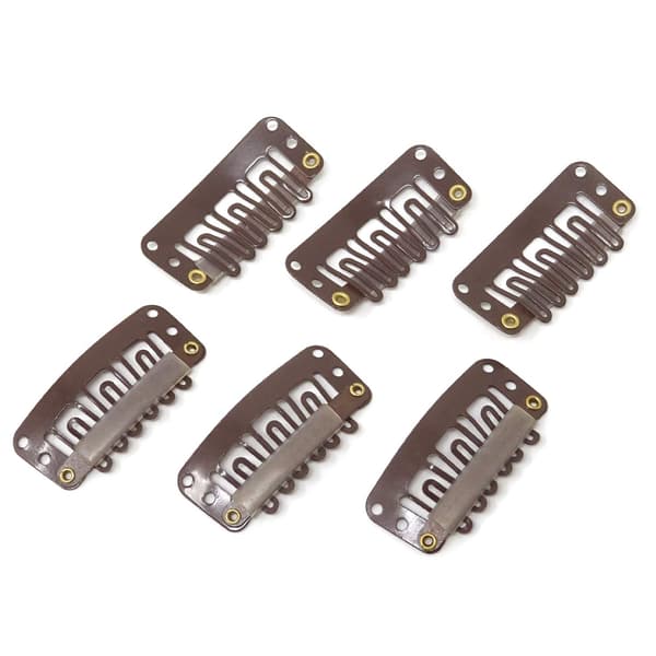 50 stk. 6-tands U-formede klips til hårextensions - 3,3 cm/ DXGHC