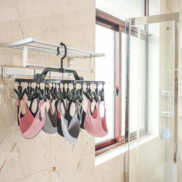 Pink sammenklappelig roterende tøjstativ husholdningsplastik vindsikkert dr