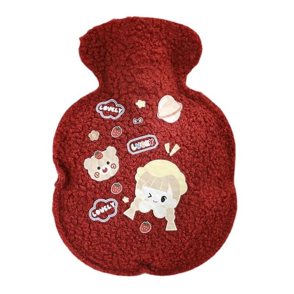 5 kpl piirretty teddy-sametti kuumavesipullo täyttövedellä