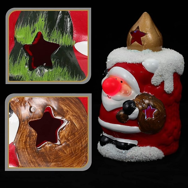 Christmas Flameless Lamp Santa Claus Bord Centerpieces Chris DXGHC