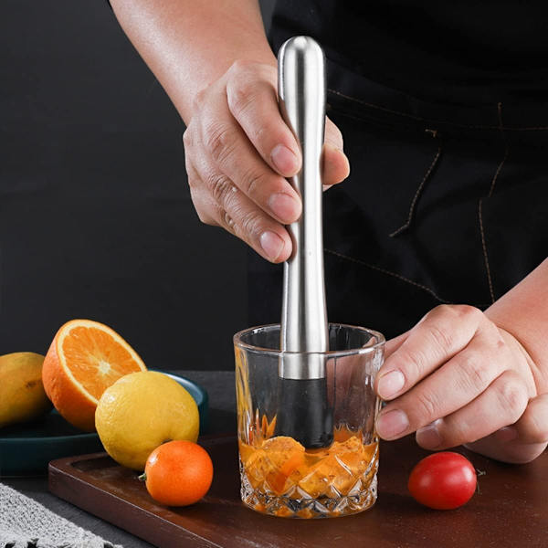 Is Muddler, 25CM Rustfrit Stål Cocktail Muddler, Bar Cocktail Mu