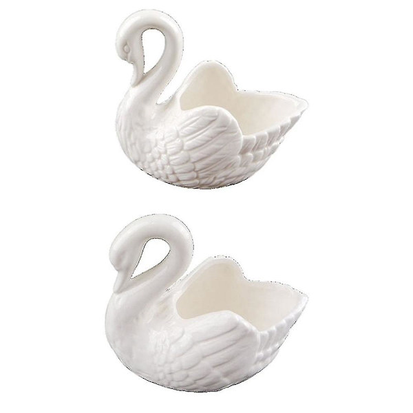 Creative White Swan Keramisk blomkruka Multifunktionsljusstake DXGHC