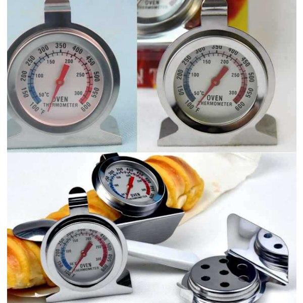 2 ugnstermometrar 50-300 ° C/100-600 ° F, ugn grill stekt c