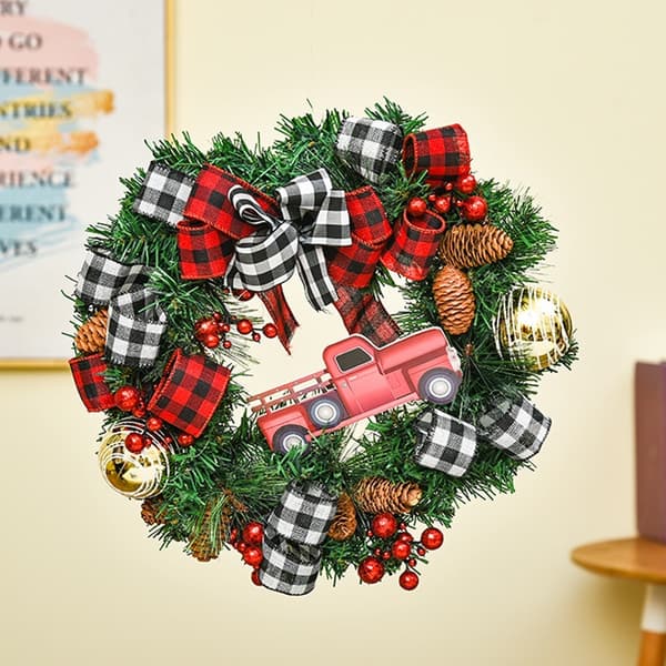 Ny julekrans DIY-anheng Festlig Teng-stripe julepynt