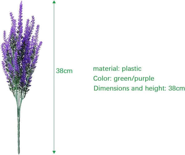 6 Kunstige Lavendel, Eksklusive Kunstige Blomster, til K