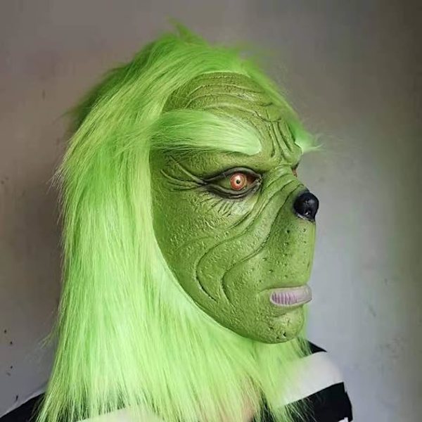 Vihreä hirviönaamio - Kostyymiasuvarusteet Jouluun, Cosplay, Vihreä L