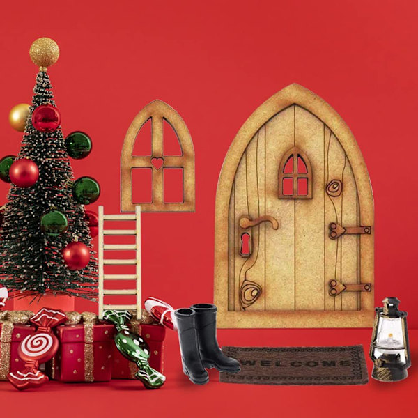 10-delars dockhus Minihus Juldekorationssats Mini Tomte