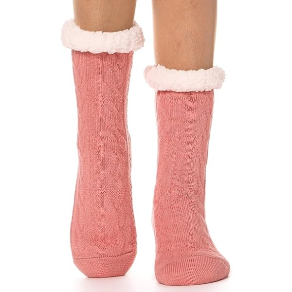 Dame Hjemmesko Fluffy Socks Fuzzy Hyggelig kabine Varm Vinter Blød Thic