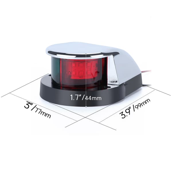 Båds LED Navigationslys Lamper 12 LED, Rød og Grøn LED