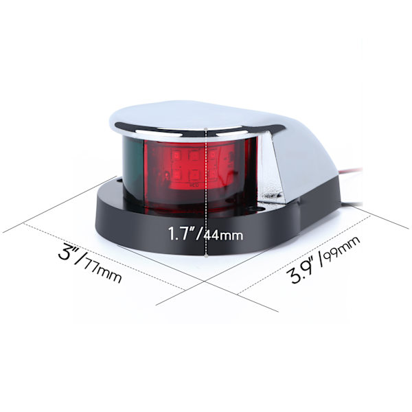 Veneen LED-navigointivärit 12 LED, punainen ja vihreä LED