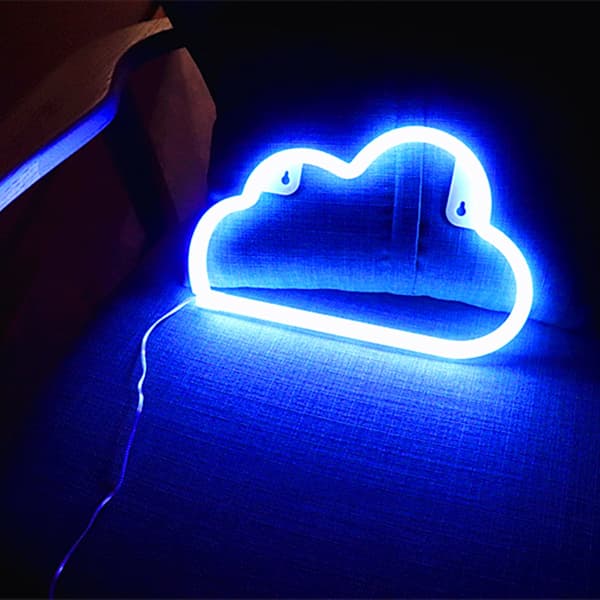 Moln LED-ljusskylt, MOLN neonskyltar Blå neonskyltar f