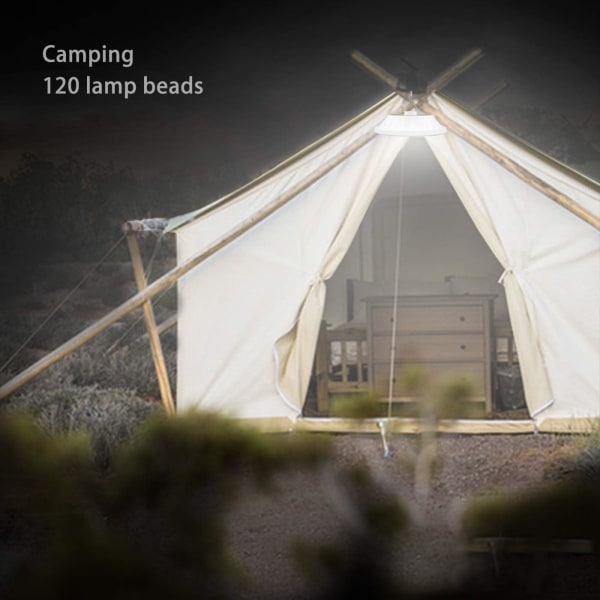 USB-solcampinglampa med fjärrkontroll - hängande IPX7 vattentät