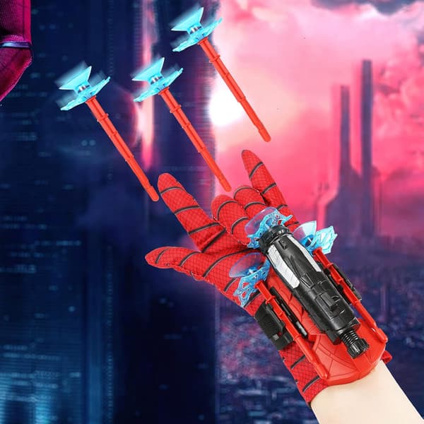 (2 sugekopper pile) Spiderman Spider Web Launcher Spider Glo DXGHC