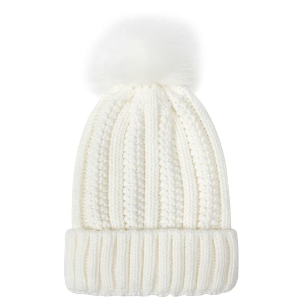 Hatt for kvinner, strikket vinterhatt, ullhatt (svart) DXGHC
