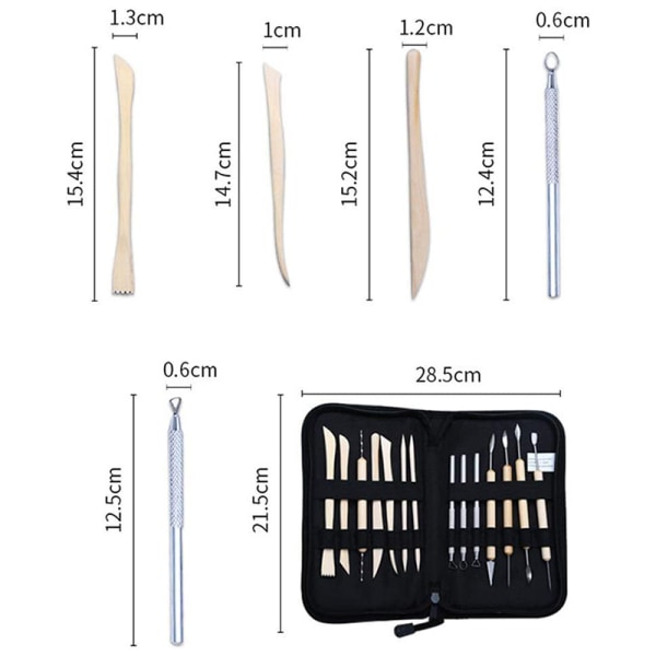 Skulpturværktøjer Lerredskaber Keramikmodellering Håndværk Keramik DIY 14