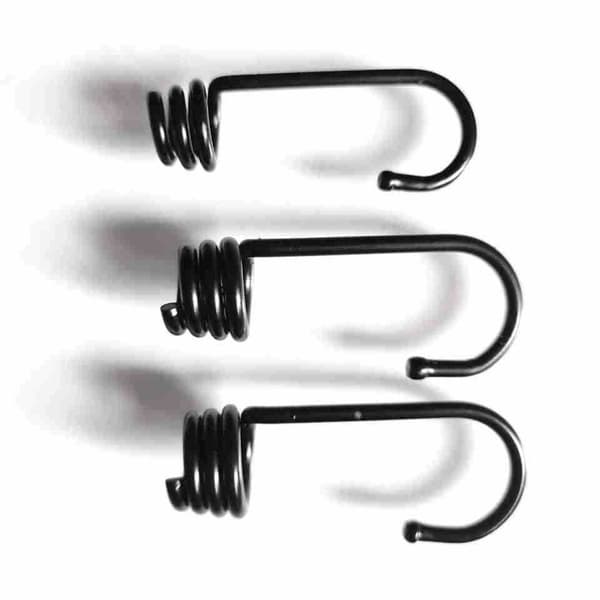 Sats med 10 svarta spiralhakar Ø 10 mm