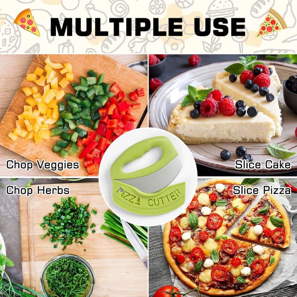 Pizzakutter med Skyddande Omslag, Pizzakutter, Halvmåne Pizza