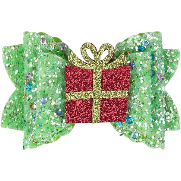 4 stk Julehårklemmer for jenter, Glitter Julenisse Hårklemmer  DXGHC