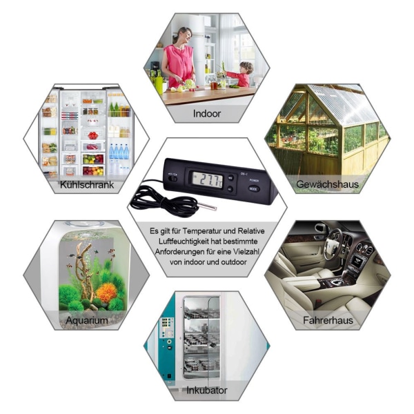 LCD Digital Termometer Elektronisk Temperaturmåler