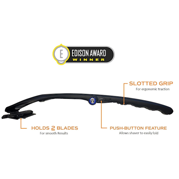 2.0 PLUS - Ryggbarberer for menn (DIY), Ergonomisk håndtak, Barbering