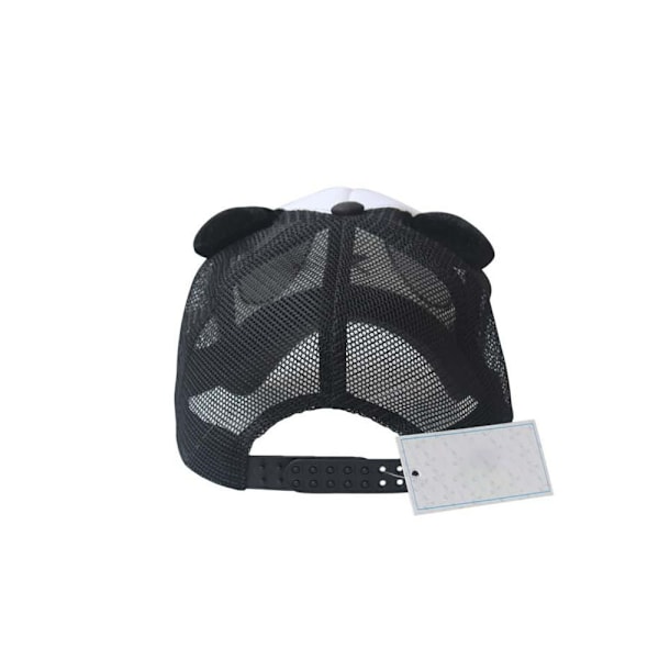 Unisex Canvas Baseball Cap Justerbar Sportmössa Mesh Dome Solhatt med Pandamönster för Kvinnor Män(Barnstorlek 48-5