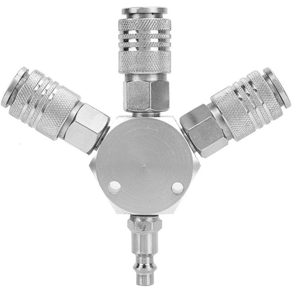 Snabbkopplingssplitter, Snabbluftsslang, 3-vägs Splitter, 3 Positioner