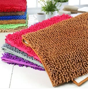 (Champagne) 30*50cm extramjuk plysch badmatta, tjock