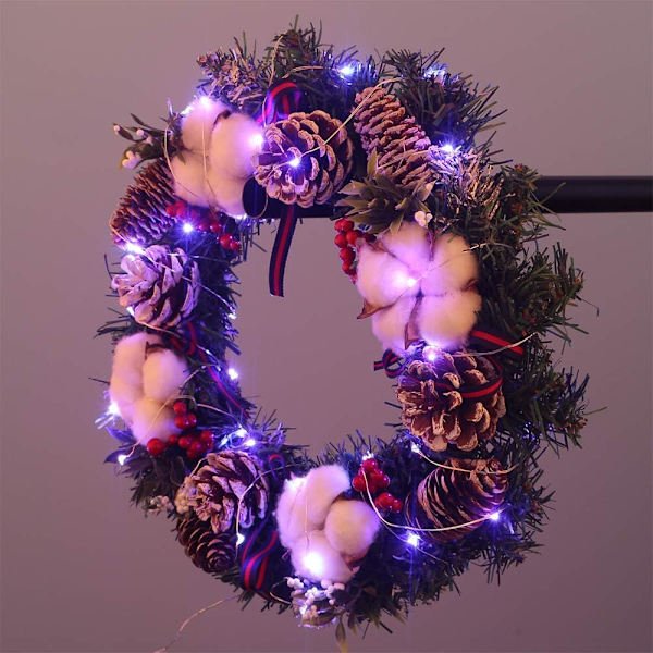 Batteridrivna 6,6 fot/2 m 20 LED-ljusslingor Blinkande Jul