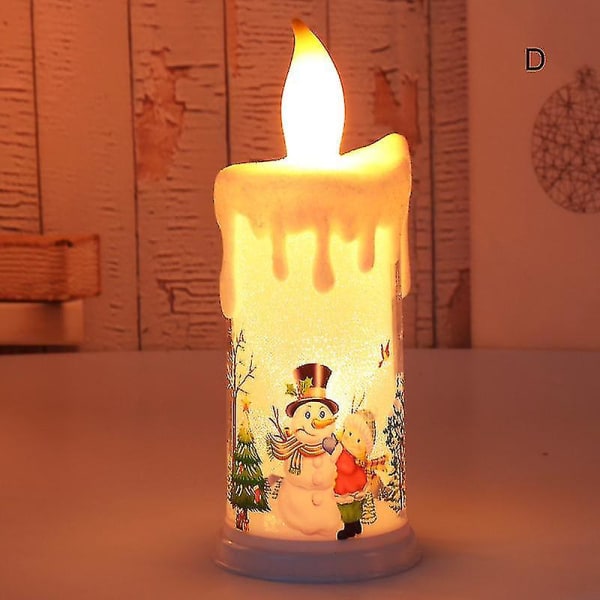 Mini Candle Formed Led Lantern Christmas Elements Pattern Bat DXGHC