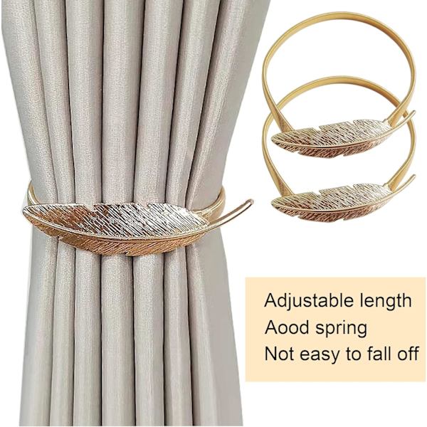 Set med 2 Boho Gardinband, Blad Bomullsmakramé Gardin DXGHC