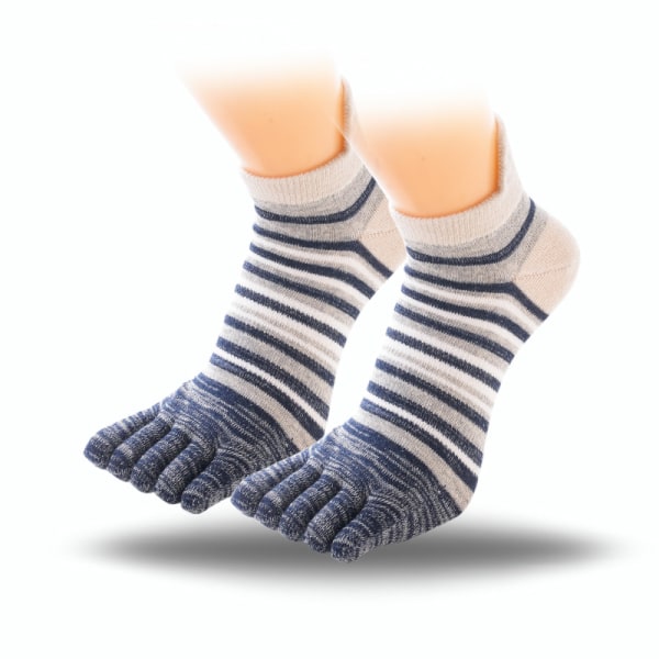 Tåsokker for kvinner løpesokker bomull femfinger sokker medium med buestøtte