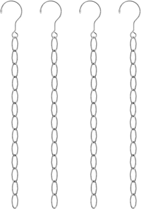 Ripustusketjut vaatteille, 4 kpl, ruostumaton teräs, Magic Chains