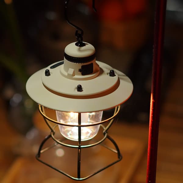Utendørs campinglampe retro leirplasslampe multifunksjonell ti