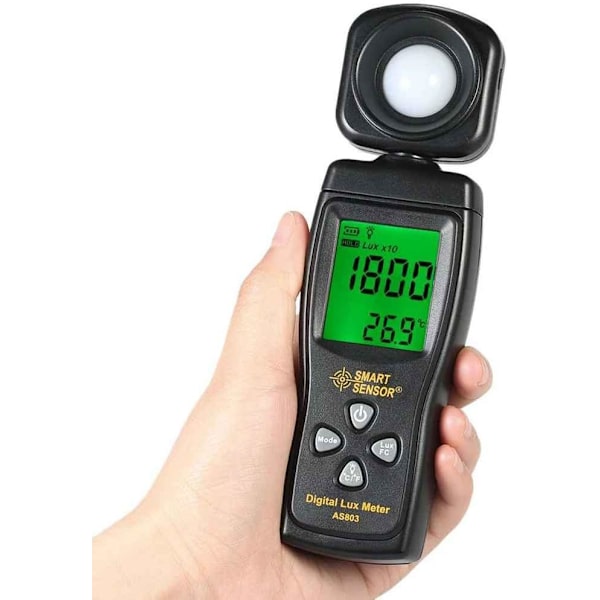 Smart Sensor AS803 Digital Lux Lysmåler 1-200000 Lux Lumenmeter
