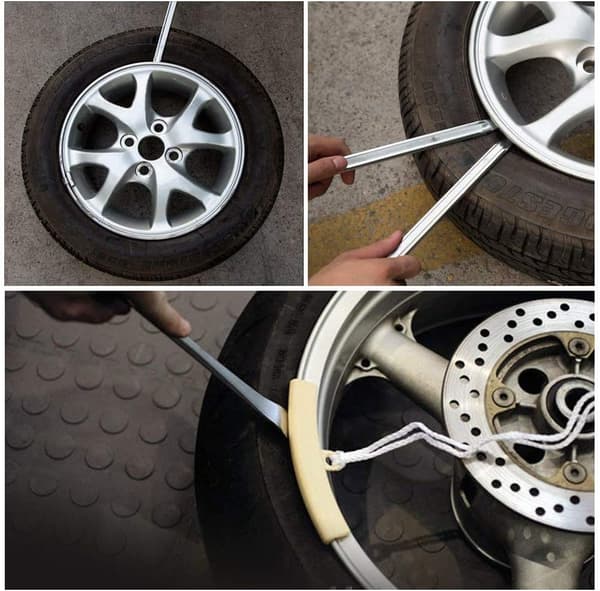 3 stycken däckjärn, 30 cm manganstål däckjärn sked däck