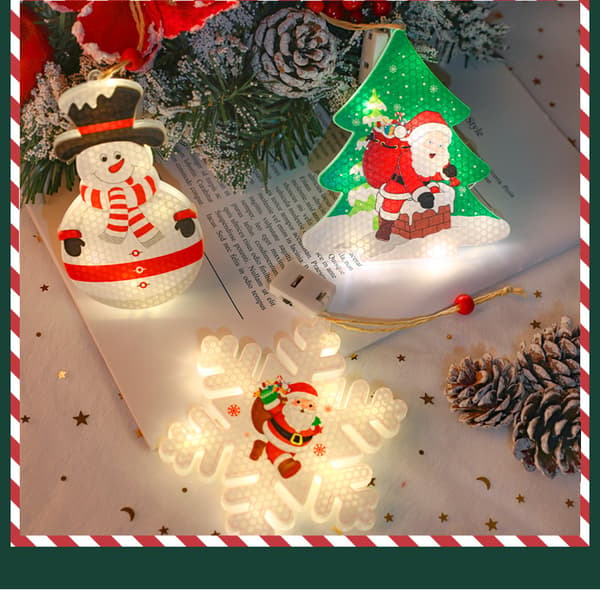 LED Julelys Snemand Snefnug Vindue Dekoration Natlys