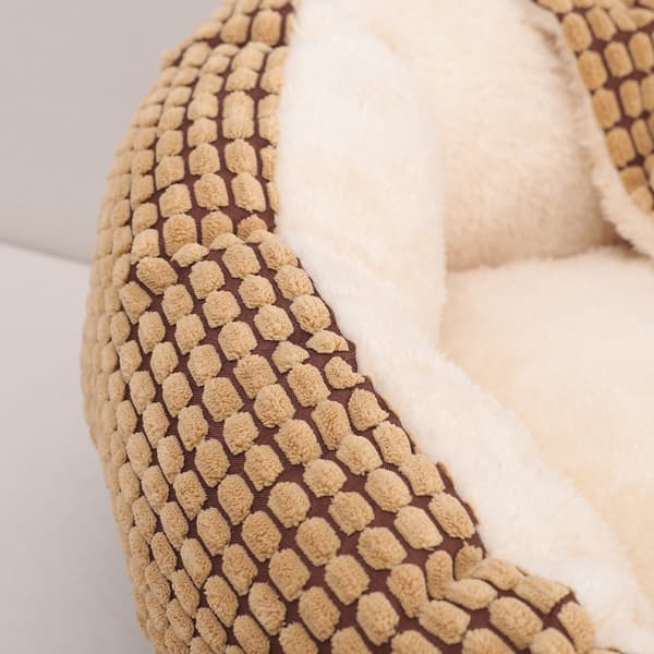 Hundebed, Lite Hundebed, Rundt Hundebed Vaskbart Fluffy Kattebed Ikke