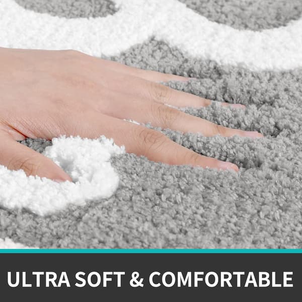 Skridsikker Bademåtte, Mikrofiber Blød Bademåtte, Vandabsorberende