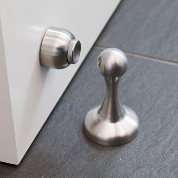 Magnetisk dørstopper i rustfrit stål look - Dørstopper med