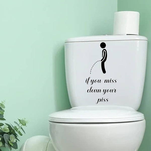 Logo Villain Toilet Stickers, Rengør Din Piss Sjove Dekaler, Vand