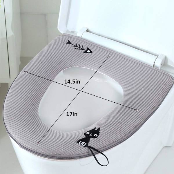 WC-istuimen kansi vetoketjulla, pestävä vakioistuimen kansi